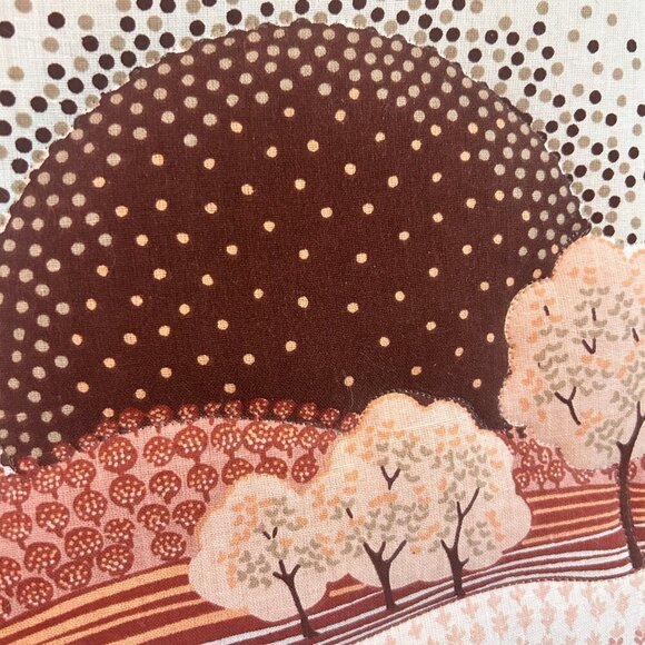 Retro Mid-Century Landscape Wall Art | Earth Tone Canvas | Boho Modern Decor - Picture 3 of 4